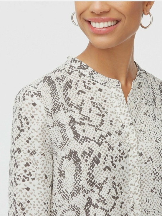 J. Crew Tops - NEW J. Crew Snakeskin Button-Up Blouse - Size XXS